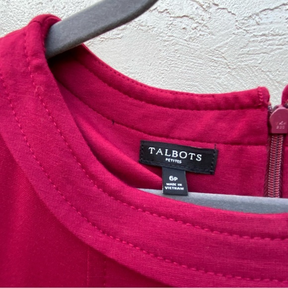 Talbots Sleeveless Midi Dress in Rich Burgundy - Picture 2 of 4